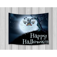 Happy Halloween Bat Full Moon Tapestry For Living Room Dorm Wall Hanging Rug Hot   253815412785